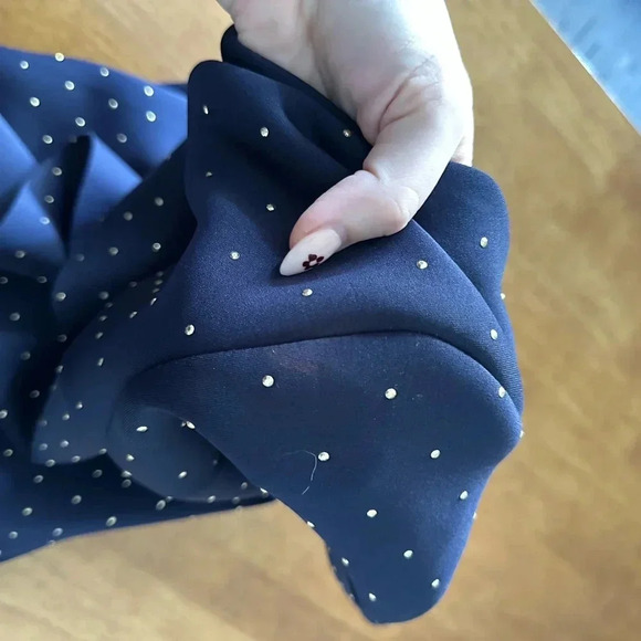 BETSY & ADAM Metallic-dot Ruffled Scuba Dress - Picture 13 of 16